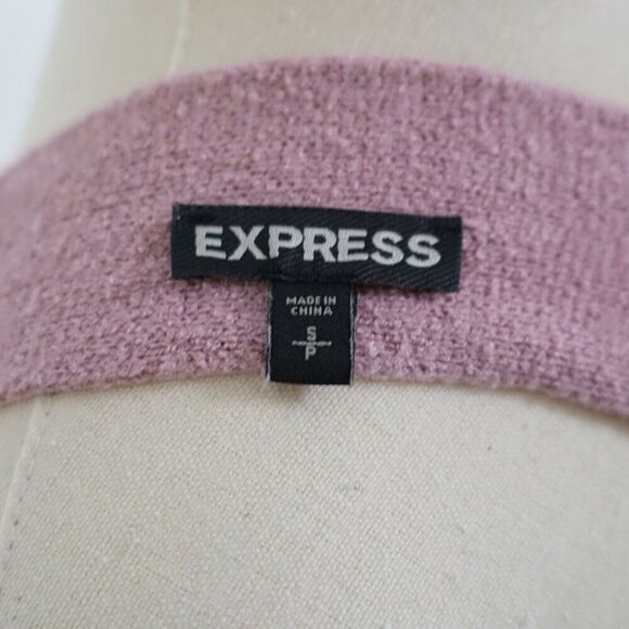 Express Purple Knit Small Scoop Neck Back Cut Out Sweater Viscose Cotton - Picture 7 of 9